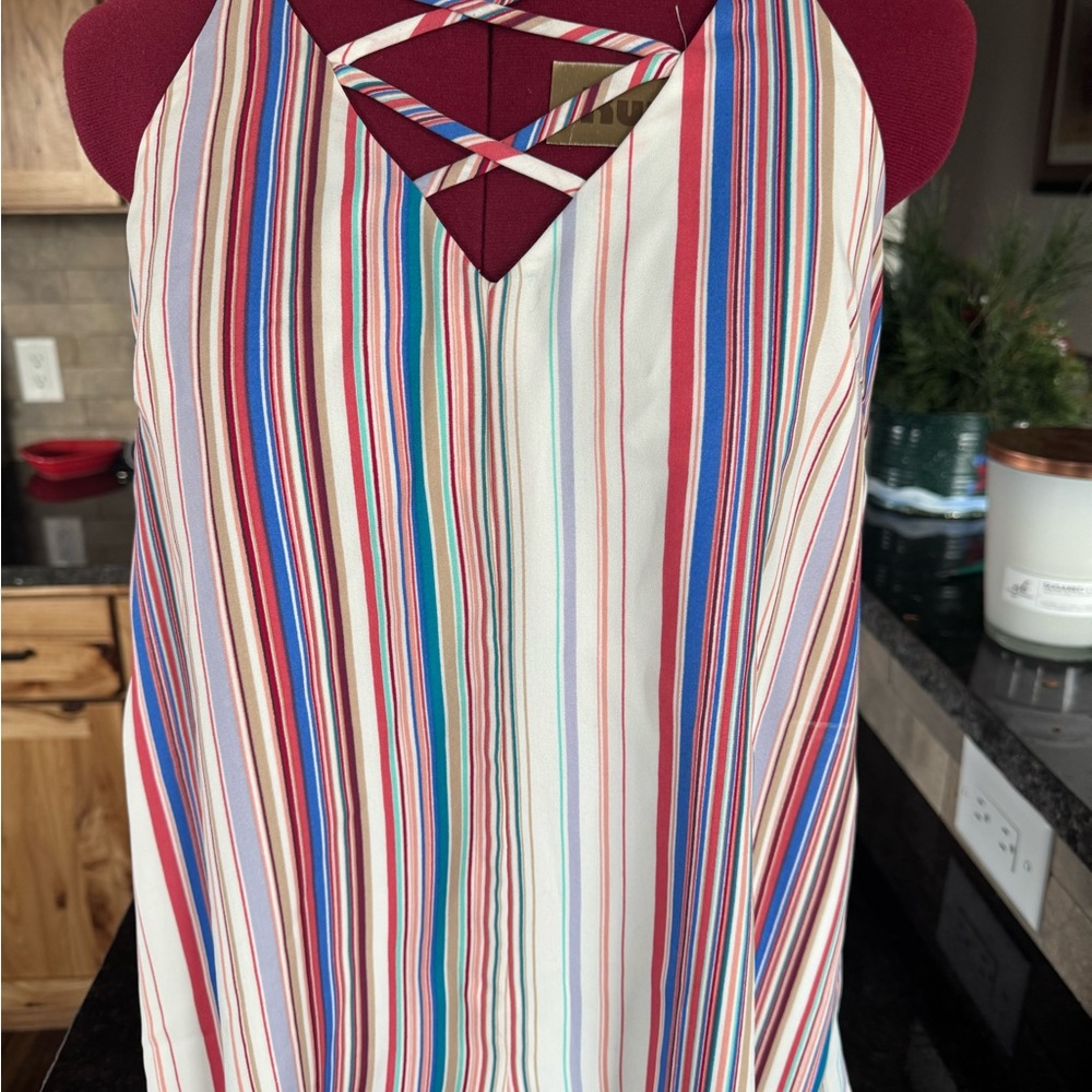 Colorful Striped Halter Top